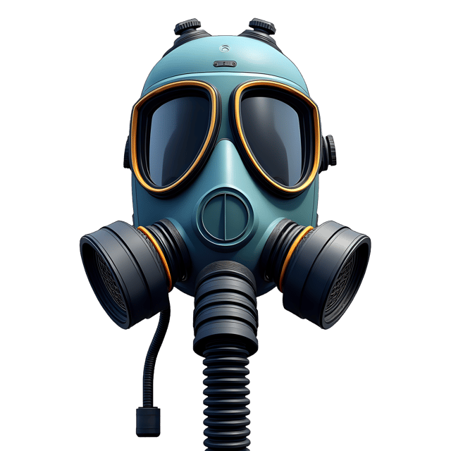 Free transparent PNG: Gas Mask with Long Hose Transparent Background PNG