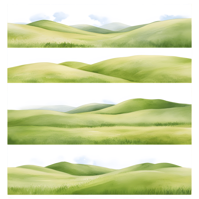Free transparent PNG: Soft Rolling Hills Grass PNG Transparent Background