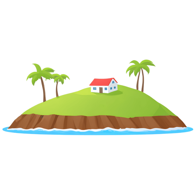 Free transparent PNG: Island Landscape Transparent PNG for Nursery and Decorative Design