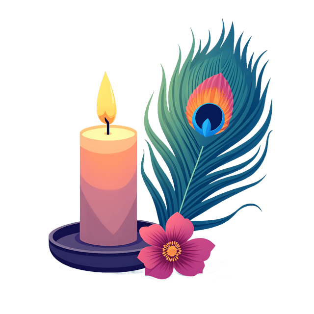Free transparent PNG: Iridescent Peacock Feather  Elegant Candle Clipart, free download png