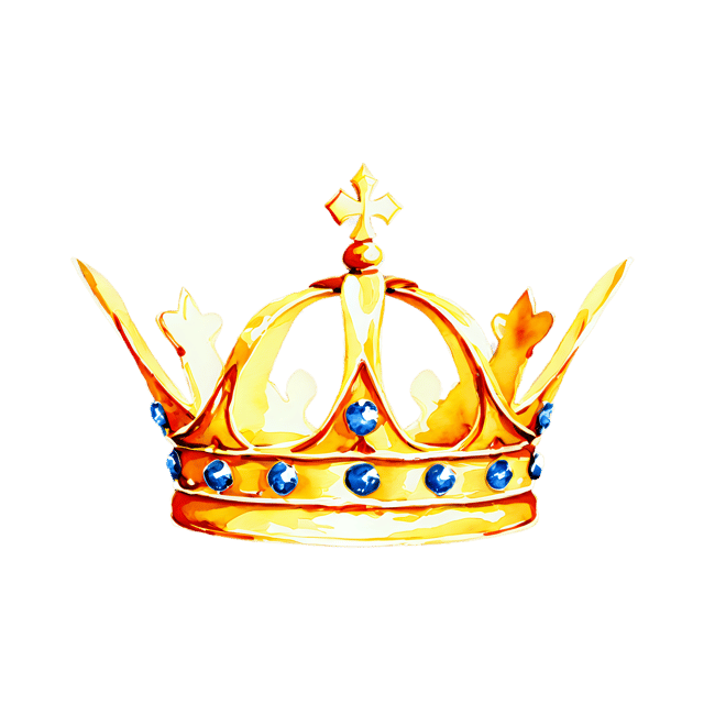 Free transparent PNG: Royal Crown Watercolor Illustration – Transparent PNG for Crafts & Design
