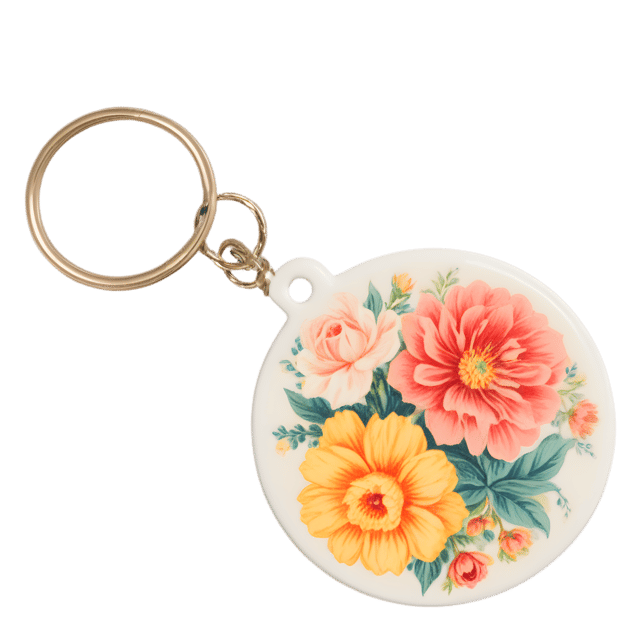 Free transparent PNG: Floral Keychain PNG Transparent Background