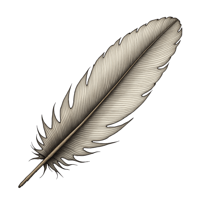 Free transparent PNG: Curved Flight Feather Against Vintage Paper  Free PNG Download