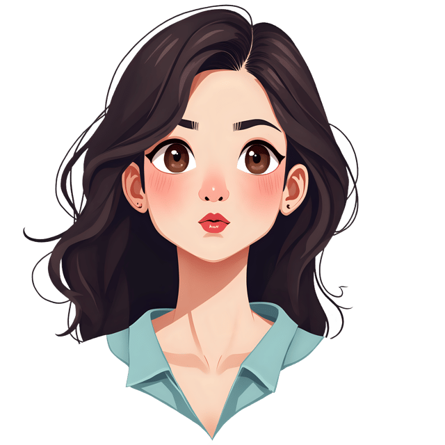 Free transparent PNG: Dreamy Expression Portrait Art for Emotive and Creative Projects