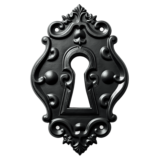 Free transparent PNG: Iron Keyhole Plate PNG Clipart  Perfect for Decorative Designs  DIY Crafts
