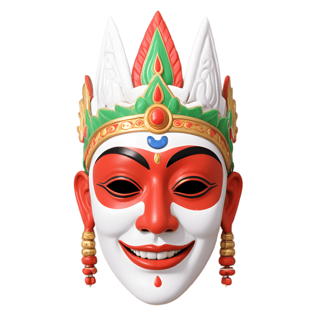 Free transparent PNG: Tibetan Mask Transparent PNG Design for Art and Decorative Projects