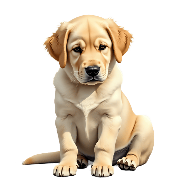 Free transparent PNG: Calm and Peaceful English Cream Golden Retriever PNG Image for Nursery Decor and Pet Lovers