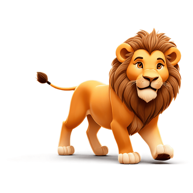 Free transparent PNG: Cute Cartoon Lion Illustration for Nursery Decor and Clipart Uses