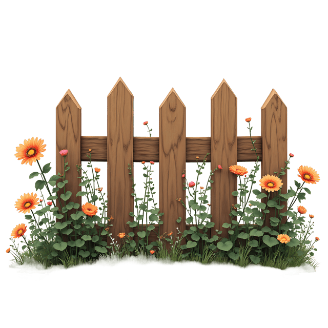 Free transparent PNG: Wooden Garden Fence  Nature Clipart, free transparent png download