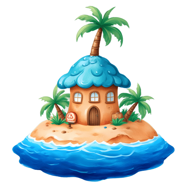 Free transparent PNG: Island Paradise PNG with Transparent Background for Ocean and Nature Imagery