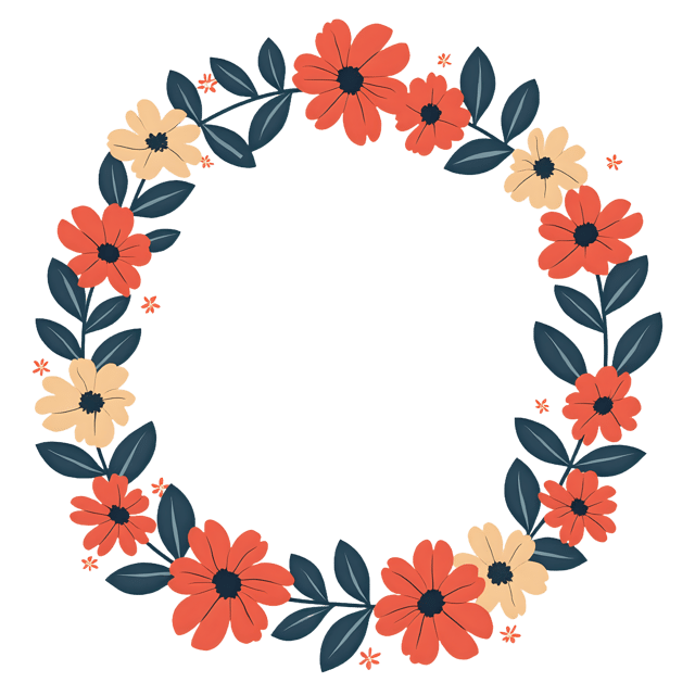 Free transparent PNG: Boho Floral Wreath  Decorative Clipart, free png download