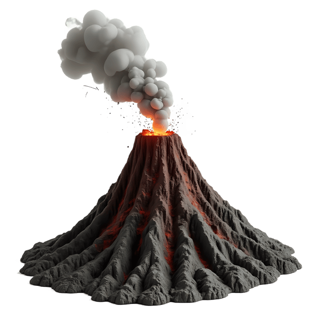 Free transparent PNG: Volcano Diorama PNG Clipart  Perfect for Educational Projects  Crafts