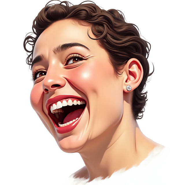 Free transparent PNG: Laugh Lines Portrait PNG  Ideal for Entertainment, Humor  Fun Projects