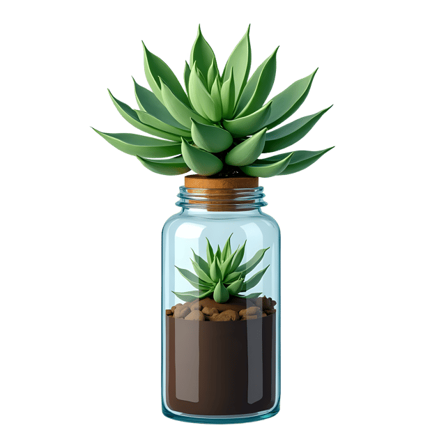 Free transparent PNG: Succulent in a Bottle PNG Clipart  Unique Plant Design for Crafts  Decor