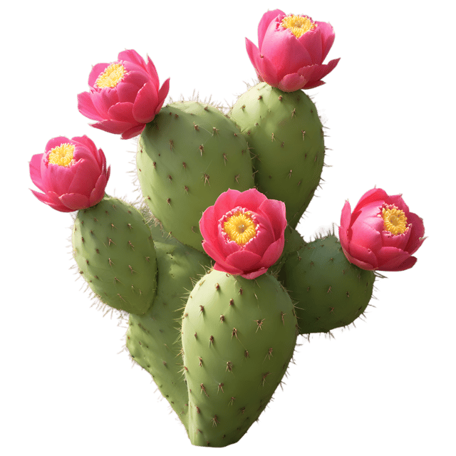 Free transparent PNG: Prickly Pear Cactus Transparent PNG for Nursery and Craft Projects