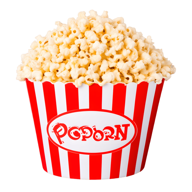 Free transparent PNG: Popcorn Tub with Melted Butter PNG Transparent Background