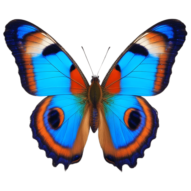 Free transparent PNG: Peacock Butterfly PNG Transparent Background Vector Art for Design and Crafting