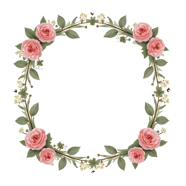 Free transparent PNG: Vintage Bloom Frame PNG Clipart  Ideal for Floral Design  Decor Projects