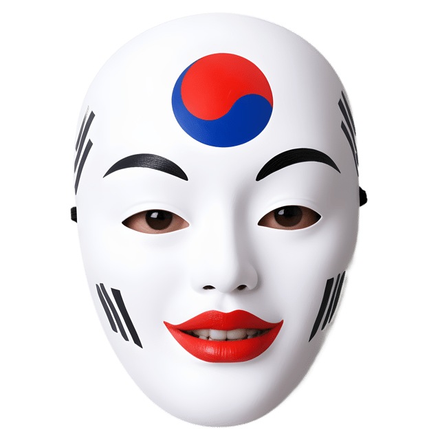 Free transparent PNG: Korean Tal Mask PNG with Transparent Background for Art and Crafts