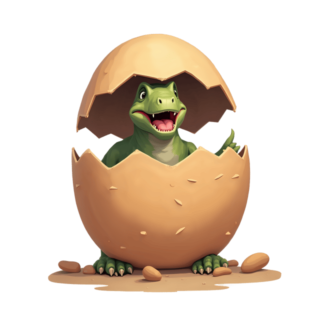 Free transparent PNG: Dinosaur Egg Hatching Transparent Background PNG