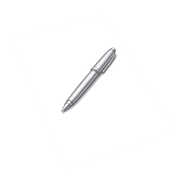 Free transparent PNG: Silver Pen with Sharp Point PNG Transparent Background