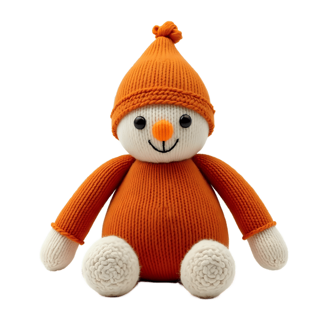 Free transparent PNG: Soft Knitted Doll PNG with Transparent Background