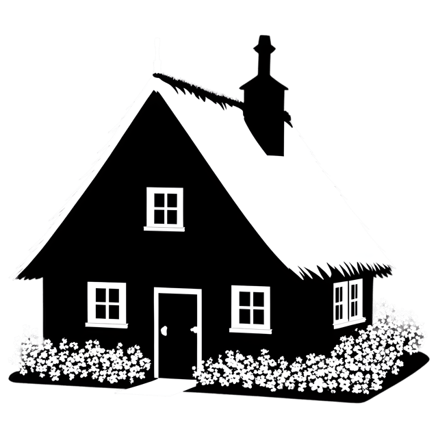 Free transparent PNG: Floral Thatched Cottage PNG Transparent Background Design