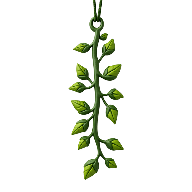 Free transparent PNG: Boho Vine Charm with Leaf Threads  Nature Inspired Jewelry Clipart, free png download