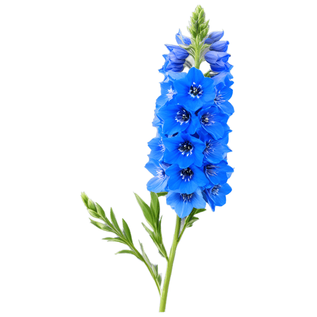 Free transparent PNG: Delphinium Flower Transparent PNG for Botanical Art and Design