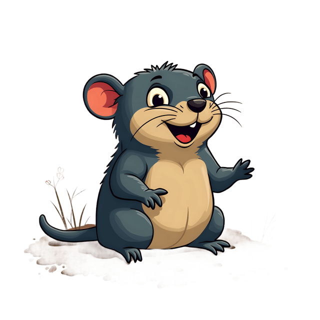 Free transparent PNG: Playful Mole Emerging from the Ground Transparent PNG