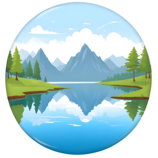Free transparent PNG: Calm Lake Reflection PNG with Transparent Background for Nature and Design