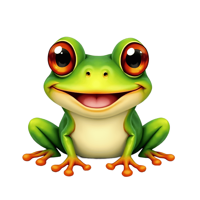 Free transparent PNG: Happy Frog Face  Fun Cartoon Clipart, free downloadable png
