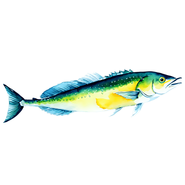 Free transparent PNG: Transparent Mahi-Mahi Fish Watercolor Illustration – Clipart for Designers & Creators
