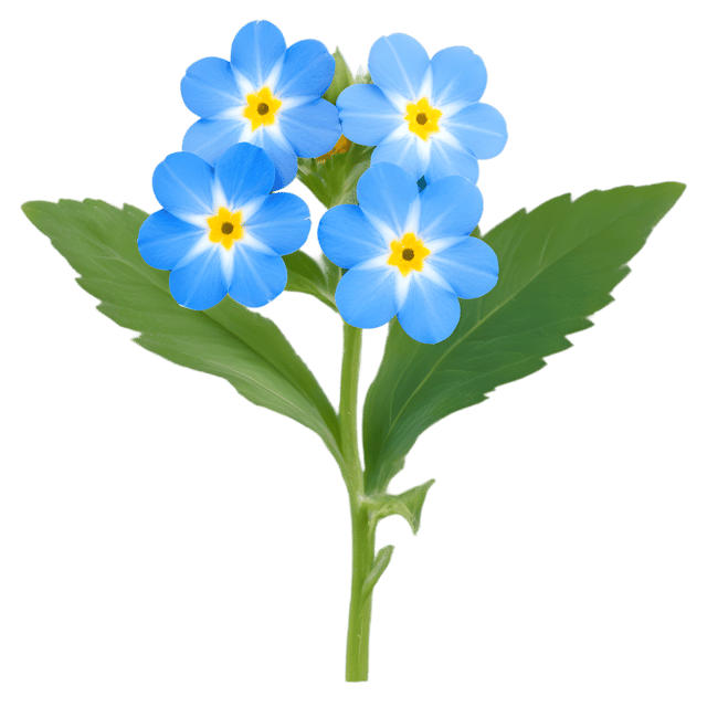 Free transparent PNG: Forget-Me-Not Flower PNG Transparent Background for Floral Design and Crafts
