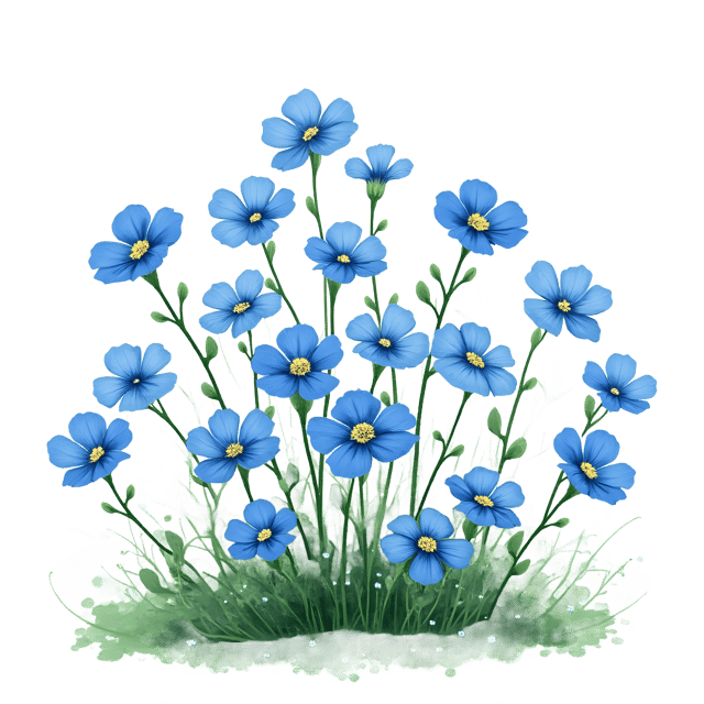 Free transparent PNG: Blue Forget-Me-Not Flower PNG with Transparent Background for Botanical Design and Clipart Use
