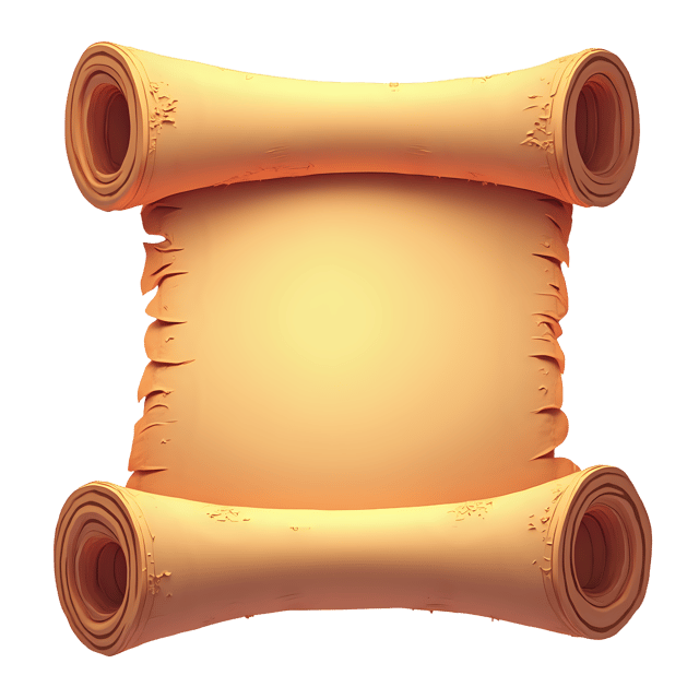 Free transparent PNG: Scroll with Glowing Script  Free Downloadable PNG for Decorative Use