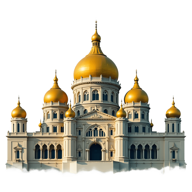 Free transparent PNG: Golden Domes Palace Transparent Background PNG for Grandiose Imagery
