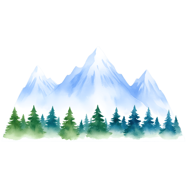 Free transparent PNG: Misty Mountains with Vibrant Forests PNG Background for Nature Art and Design