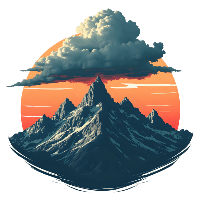 Free transparent PNG: Dramatic Gothic Storm Clouds Over Jagged Mountain Peaks PNG Image for Art and Design