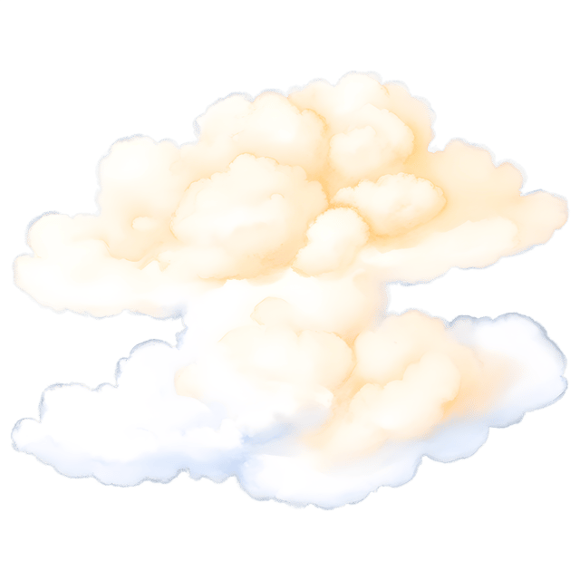 Free transparent PNG: Golden Light Cumulus Clouds Transparent PNG Background for Art and Design