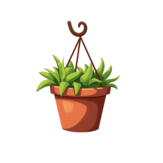 Free transparent PNG: Hanging Flower Pot On Hook  Garden Clipart, free png download