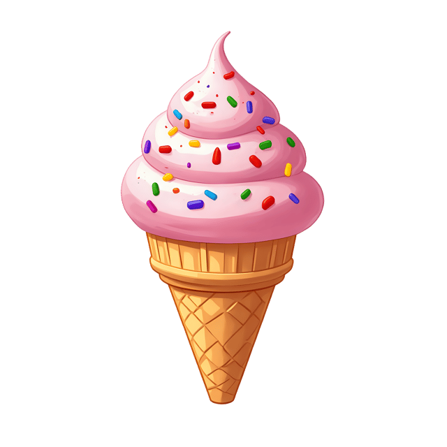 Free transparent PNG: Sprinkle-Covered Cone  Dessert Clipart, free transparent png download