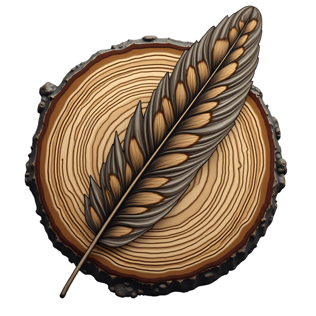 Free transparent PNG: Owl Feather Detail on Tree Ring  Nature Clipart, free transparent png download