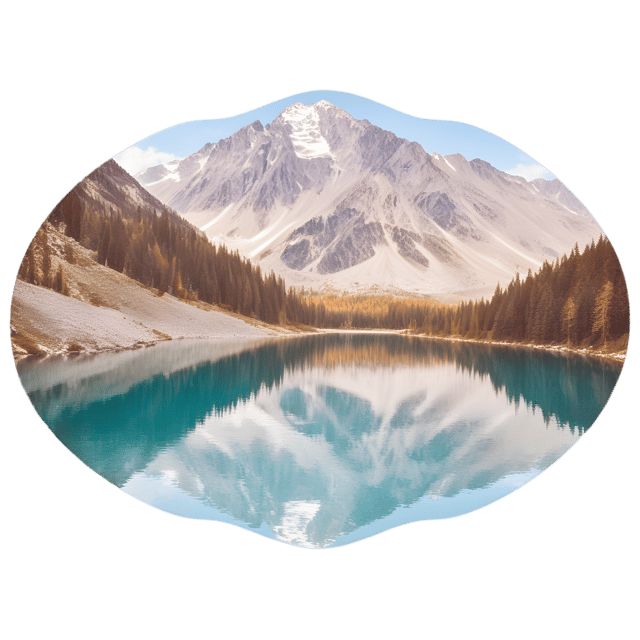 Free transparent PNG: Crystal-Clear Lake with Mountain Reflections PNG