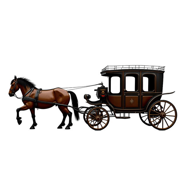 Free transparent PNG: Victorian Horse-Drawn Carriage PNG Clipart  Perfect for Historical Design and Education