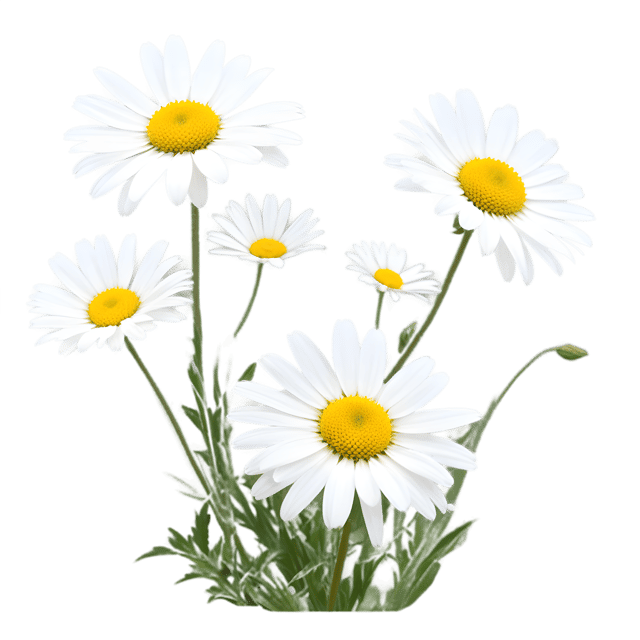 Free transparent PNG: Peaceful Meadow Daisy Blooms Transparent PNG Background