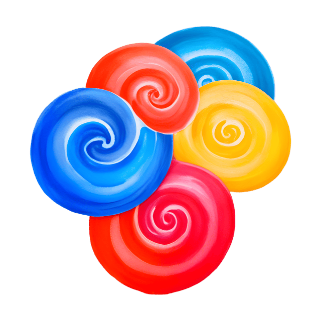 Free transparent PNG: Abstract Color Swirls with Transparent Background PNG Design