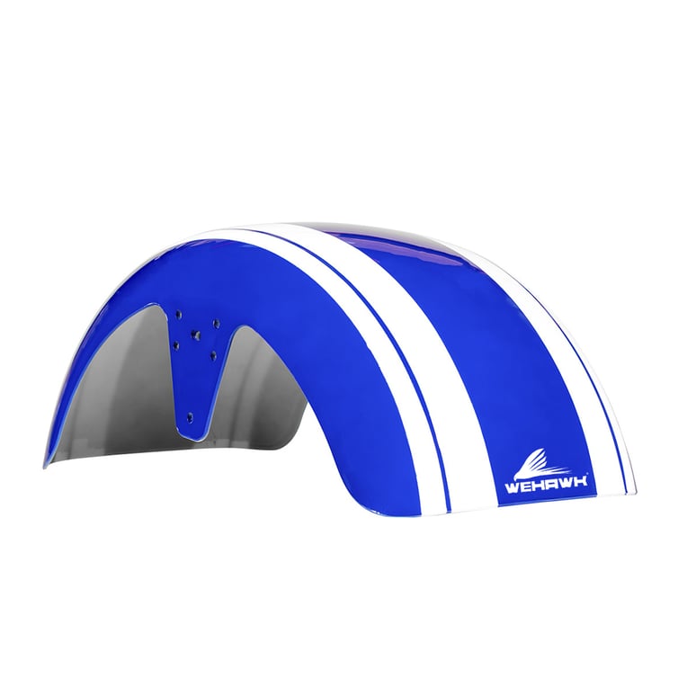 Paralama Dianteiro 3 Para Scooter Eletrica X7/Rz07/Wx07/Mini X07/Rz10/Wx10 Azul/ Faixa Branca