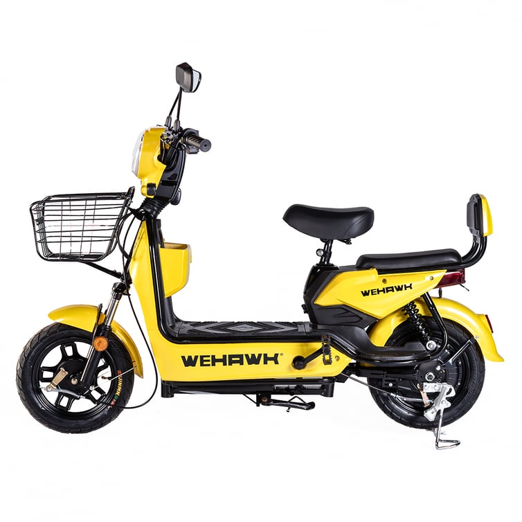 Bicicleta Eletrica Scooter Wehawk Basket Hw500 500w Bat 48v 12ah Amarela