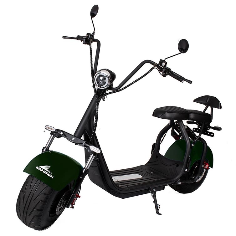 Scooter Eletrica Wehawk Modelo X7 Nb Free 1000w Bat 60v 12ah 2 Lugares Dark Green